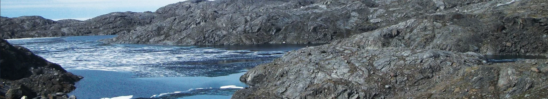 Mountains and river banner